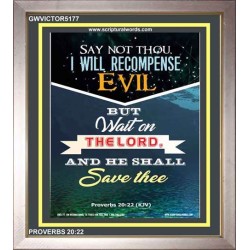 WAIT ON THE LORD   Bible Verses Frame Online   (GWVICTOR5177)   "14x16"