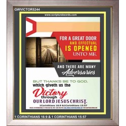A GREAT DOOR AND EFFECTUAL   Christian Wall Art Poster   (GWVICTOR5244)   "14x16"