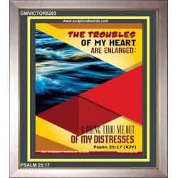 THE TROUBLES OF MY HEART   Scripture Art Prints   (GWVICTOR5283)   