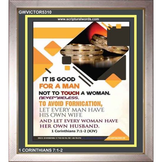 AVOID FORNICATION   Framed Hallway Wall Decoration   (GWVICTOR5310)   