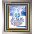 AT THE NAME OF JESUS   Scripture Wood Frame    (GWVICTOR5439)   "14x16"