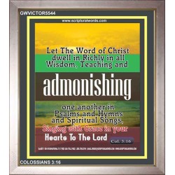 ADMONISHING   Scriptural Portrait Acrylic Glass Frame   (GWVICTOR5544)   