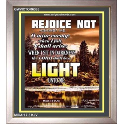 A LIGHT   Scripture Art Acrylic Glass Frame   (GWVICTOR6385)   "14x16"