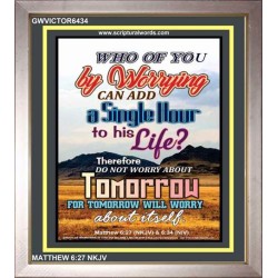 A SINGLE HOUR TO HIS LIFE   Bible Verses Frame Online   (GWVICTOR6434)   "14x16"