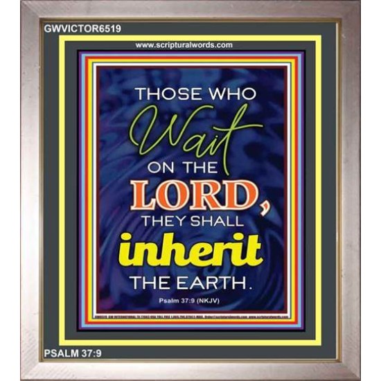 WAIT ON THE LORD   contemporary Christian Art Frame   (GWVICTOR6519)   