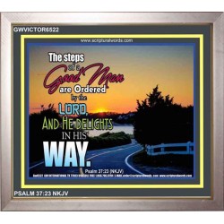 A GOOD MANS STEPS   Framed Office Wall Decoration   (GWVICTOR6522)   "16x14"