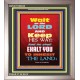 WAIT ON THE LORD   Bible Verses Wall Art Acrylic Glass Frame   (GWVICTOR6535)   