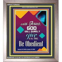 BE OBEDIENT   Scriptural Portrait Acrylic Glass Frame   (GWVICTOR6543)   
