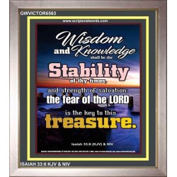 WISDOM AND KNOWLEDGE   Bible Verses    (GWVICTOR6563)   "14x16"