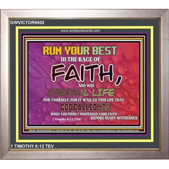 WIN ETERNAL LIFE   Inspiration office art and wall dcor   (GWVICTOR6602)   