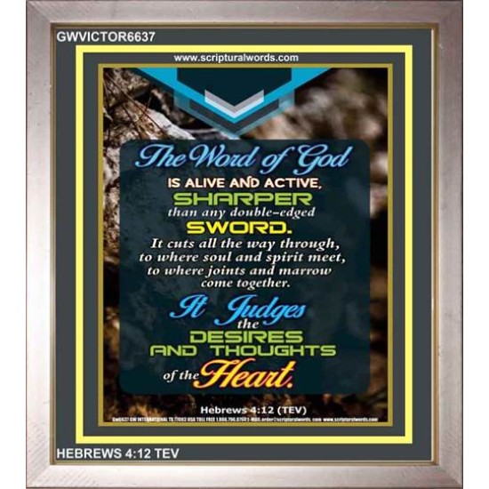 THE WORD OF GOD   Inspirational Wall Art Wooden Frame   (GWVICTOR6637)   