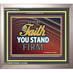 STAND FIRM IN FAITH   Bible Verse Frame Online   (GWVICTOR6724)   