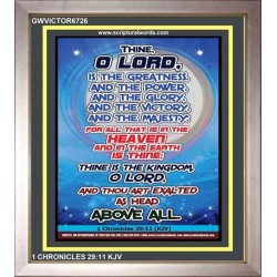 THINE O LORD   Bible Verses Frame Art Prints   (GWVICTOR6726)   