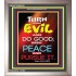 TURN FROM EVIL   Scripture Art   (GWVICTOR6785)   "14x16"