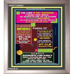 THOU ANOINTEST MY HEAD WITH OIL   Frame Bible Verse   (GWVICTOR6923)   
