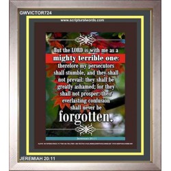 A MIGHTY TERRIBLE ONE   Bible Verse Frame for Home Online   (GWVICTOR724)   "14x16"