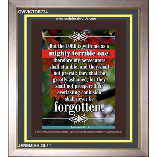 A MIGHTY TERRIBLE ONE   Bible Verse Frame for Home Online   (GWVICTOR724)   