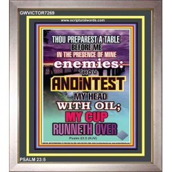ANOINT MY HEAD WITH OIL   Framed Scripture Dcor   (GWVICTOR7269)   
