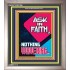 ASK IN FAITH NOTHING WAVERING   Scripture Wooden Framed Signs   (GWVICTOR7286)   "14x16"