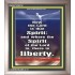 THE SPIRIT OF THE LORD GIVES LIBERTY   Scripture Wall Art   (GWVICTOR732)   "14x16"