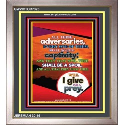 ALL THINE ADVERSARIES   Bible Verses to Encourage  frame   (GWVICTOR7325)   