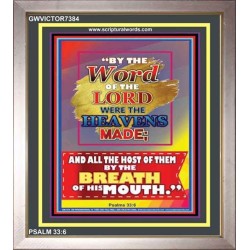 WORD OF THE LORD   Framed Hallway Wall Decoration   (GWVICTOR7384)   "14x16"