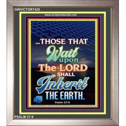 WAIT UPON THE LORD   Bible Verses Frame for Home   (GWVICTOR7425)   "14x16"