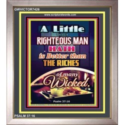 A RIGHTEOUS MAN   Bible Verses Framed for Home   (GWVICTOR7426)   