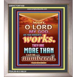 YOUR WONDERFUL WORKS   Scriptural Wall Art   (GWVICTOR7458)   "14x16"
