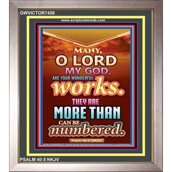 YOUR WONDERFUL WORKS   Scriptural Wall Art   (GWVICTOR7458)   