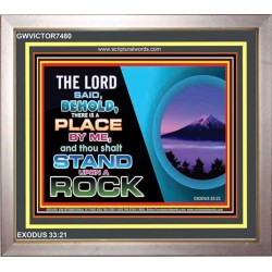 STAND UPON A ROCK   Bible Verse Frame for Home Online   (GWVICTOR7480)   