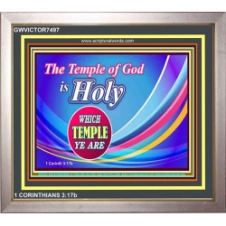 YE ARE GODS TEMPLE   Frame Bible Verse Art    (GWVICTOR7497)   