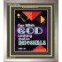 WITH GOD NOTHING SHALL BE IMPOSSIBLE   Frame Bible Verse   (GWVICTOR7564)   "14x16"