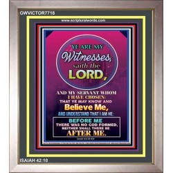 YE ARE MY WITNESSES   Custom Framed Bible Verse   (GWVICTOR7718)   