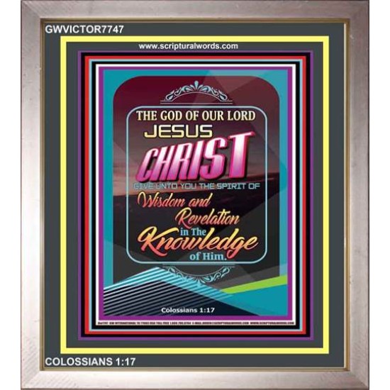 WISDOM AND REVELATION   Bible Verse Framed for Home Online   (GWVICTOR7747)   