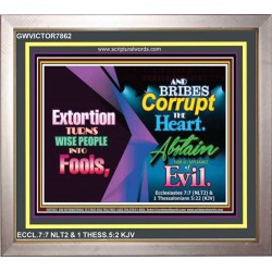 ABSTAIN FROM ALL APPEARANCE OF EVIL Bible Verses to Encourage  frame   (GWVICTOR7862)   "16x14"