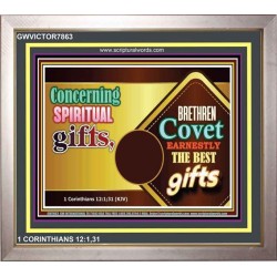 SPIRITUAL GIFTS   Bible Scriptures on Love frame   (GWVICTOR7863)   