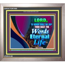 WORDS OF ETERNAL LIFE   Christian Artwork Acrylic Glass Frame   (GWVICTOR7895)   