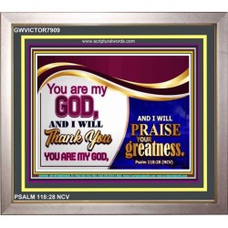 YOU ARE MY GOD   Contemporary Christian Wall Art Acrylic Glass frame   (GWVICTOR7909)   