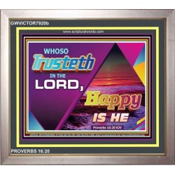 TRUST IN THE LORD   Framed Children Room Wall Decoration   (GWVICTOR7920b)   