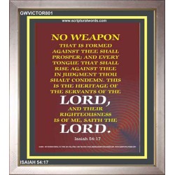 ABSOLUTE NO WEAPON    Christian Wall Art Poster   (GWVICTOR801)   