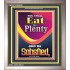 YOU SHALL EAT IN PLENTY   Inspirational Bible Verse Framed   (GWVICTOR8030)   "14x16"
