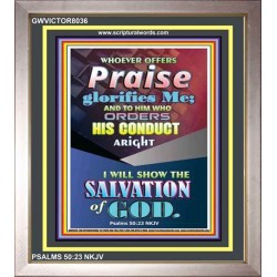 THE SALVATION OF GOD   Bible Verse Framed for Home   (GWVICTOR8036)   