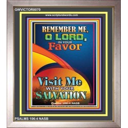 VIIST ME WITH YOUR SALVATION   Frame Scriptural Dcor   (GWVICTOR8070)   "14x16"