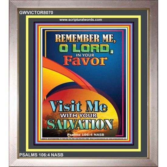 VIIST ME WITH YOUR SALVATION   Frame Scriptural Dcor   (GWVICTOR8070)   