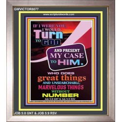 TURN TO GOD   Scripture Wooden Frame   (GWVICTOR8077)   "14x16"