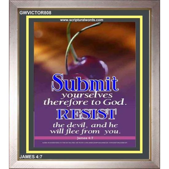 AUTHORITY TO RESIST THE DEVIL   Bible Scriptures on Forgiveness Frame   (GWVICTOR808)   