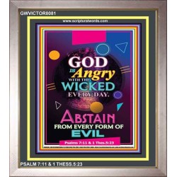 ANGRY WITH THE WICKED   Scripture Wooden Framed Signs   (GWVICTOR8081)   