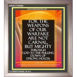 THE WEAPONS OF OUR WARFARE   Portrait of Faith Wooden Framed   (GWVICTOR809)   