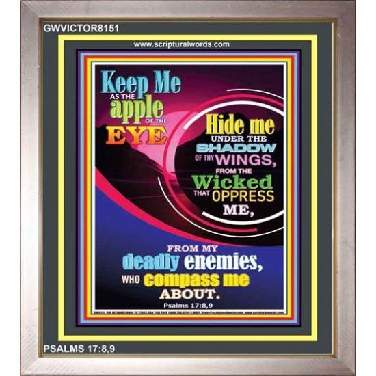 UNDER THE SHADOW OF THY WINGS   Scriptural Portrait Acrylic Glass Frame   (GWVICTOR8151)   